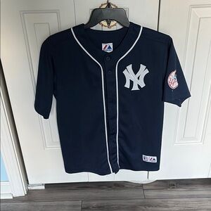 Kids Navy Blue Baseball Jersey